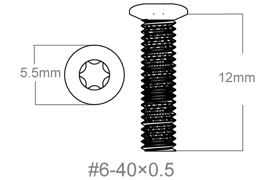 Skrūvju komplekts 3gab | 6-40x0.5" [T10] 