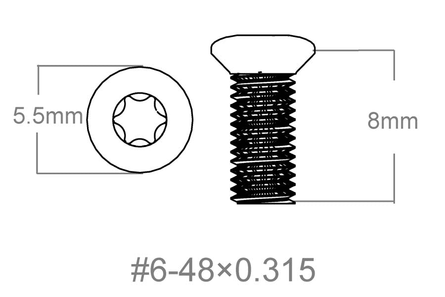 Skrūvju komplekts 3gab | 6-48x0.315" [T10] 