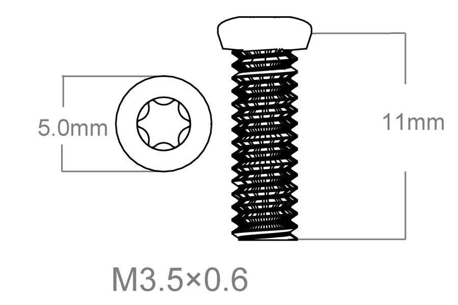 Skrūvju komplekts 3gab | M3.5x0.6 [T10] 
