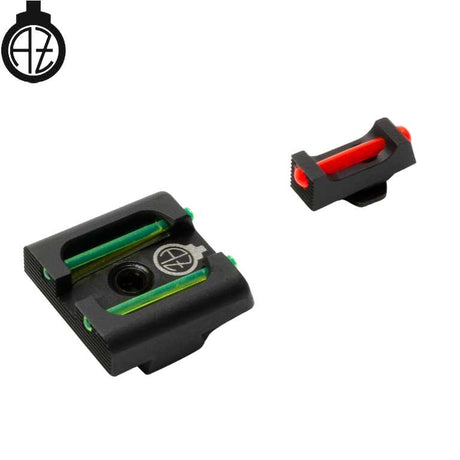 Mehāniskie tēmēkļi for Glock [G17, G19, G26 & other] | with fiber optics