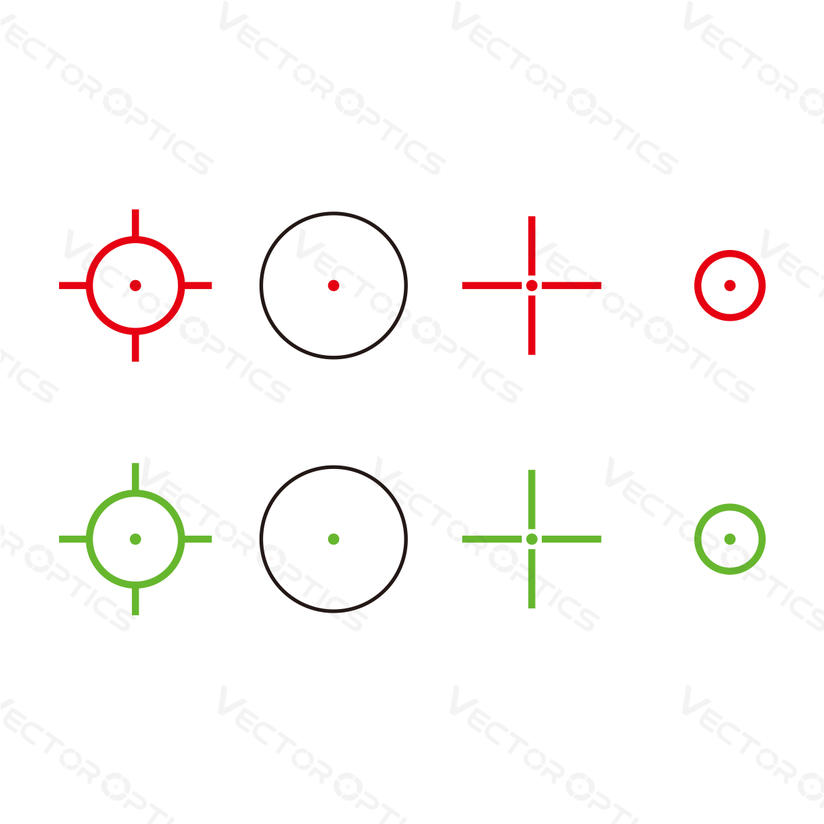 Vector Optics Omega 23x33 Četru Tīklojuma Refleksa Tēmēklis kolimators 