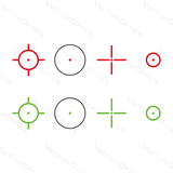 Vector Optics Omega 23x33 Četru Tīklojuma Refleksa Tēmēklis kolimators 