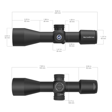 Vector Optics Veyron 10x44 SFP kompakts šautenes tēmeklis