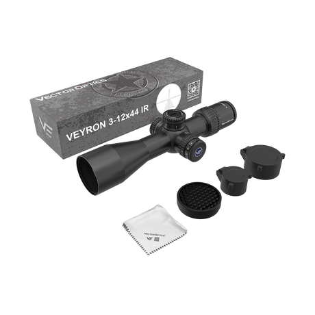 Vector Optics Veyron 3-12x44IR SFP kompakts šautenes tēmeklis