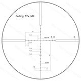 Vector Optics Veyron 3-12x44 SFP kompakts šautenes tēmeklis 