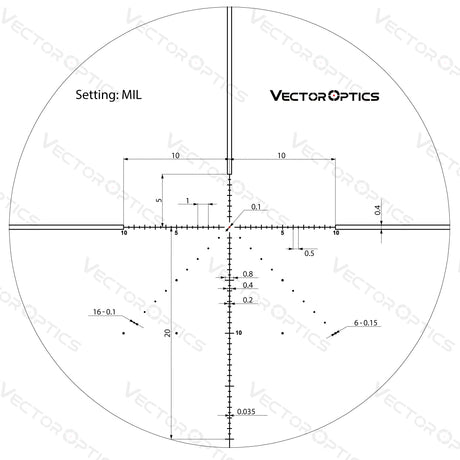 Vector Optics Veyron 6-24x44 IR First Focal Plane Illuminated šautenes tēmēklis