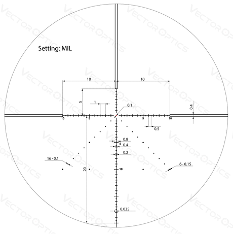 Vector Optics Veyron 4-16x44 IR First Focal Plane Illuminated šautenes tēmēklis