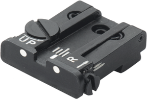Regulējams aizmugurējais tēmēklis Glock [G17 G19 G26 & other] | balti punkti