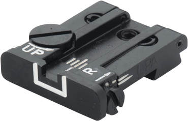 Browning Hi-Power regulējams aizmugurējais tēmēklis | baltas līnijas