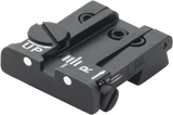 Browning Hi-Power [Sport Vigilante Mark III Practical HP40] regulējams aizmugurējais tēmēklis | balti punkti