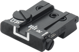 Browning Hi-Power [Sport Vigilante Mark III Practical HP40] regulējams aizmugurējais tēmēklis | baltas līnijas