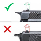 Browning Hi-Power Vigilante adjustable sights | white lines