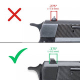 Browning Hi-Power [Vigilante Mark III Practical HP40] regulējami mehāniskie tēmēkļi | fiber optic [priekšējais]