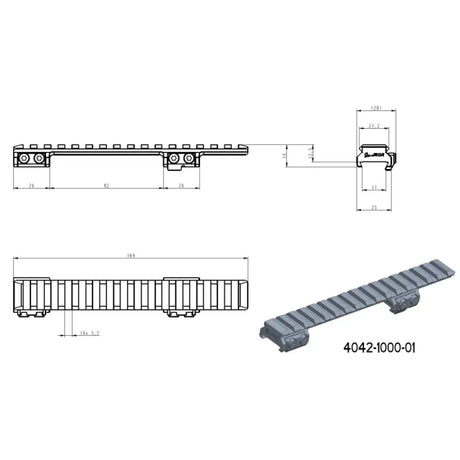 CZ 500 & CZ 557 Picatinny sliede | Long
