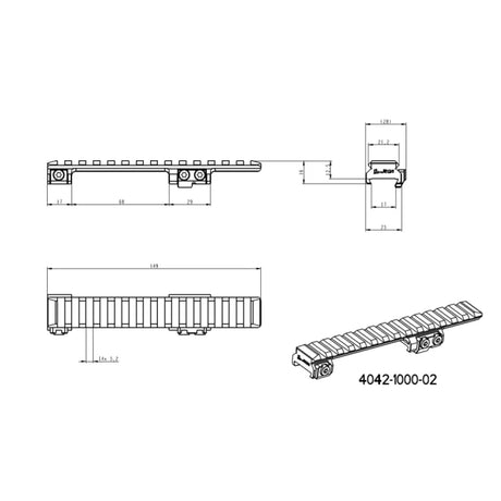 CZ 550 & CZ 557 Picatinny sliede | Īsa