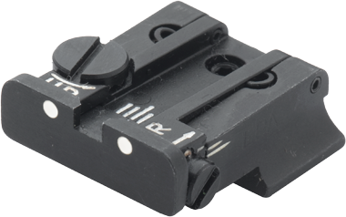 CZ 75 [75B 75 SP-01 P-01] regulējams aizmugurējais tēmēklis | balti punkti