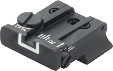 CZ 75 [75B 75 SP-01 P-01] regulējams aizmugurējais tēmēklis | baltas līnijas