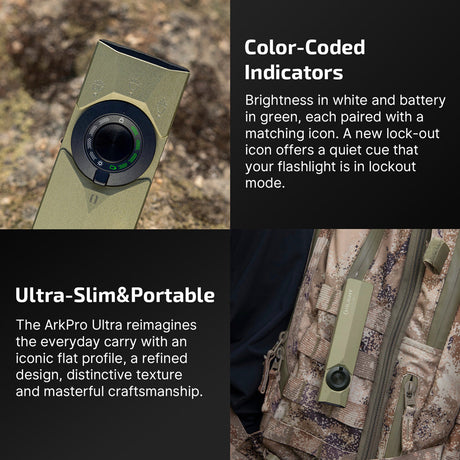 Olight ArkPro Ultra | plakans 4-in-1 EDC lukturis | 1.700 lm - Olive Green