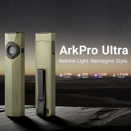 Olight ArkPro Ultra | plakans 4-in-1 EDC lukturis | 1.700 lm - Olive Green