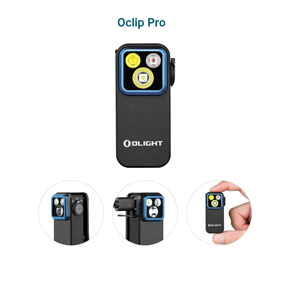 Olight Oclip Pro | daudzfunkcionāls klipša lukturis | 500 lm - Black