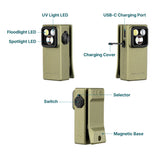 Olight Oclip Ultra | 3-in-1 piespraužams EDC lukturis | 530 lm - Olive Green