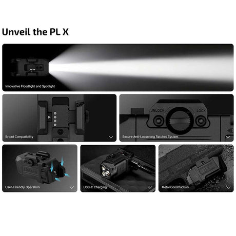 Olight PL X | pistoles lukturis | 1.200 lm