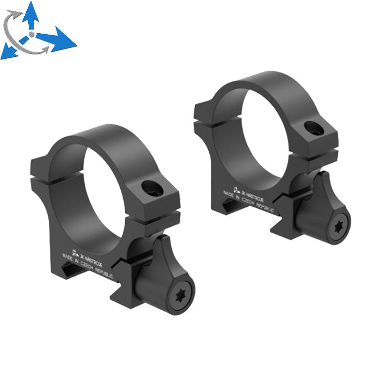 30mm optikas stiprināšanas gredzeni | Picatinny base with lever