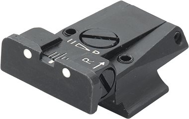 Smith & Wesson Cal. 45 3rd Gen regulējams aizmugurējais tēmēklis | balti punkti